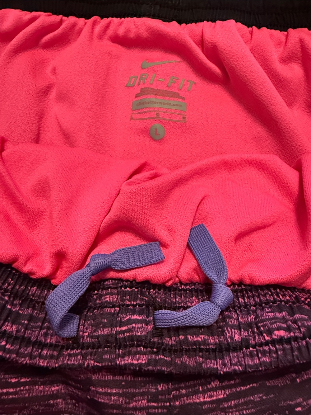 Nike Women’s Pink and Purple Athletic Shorts - Picture 3 of 8